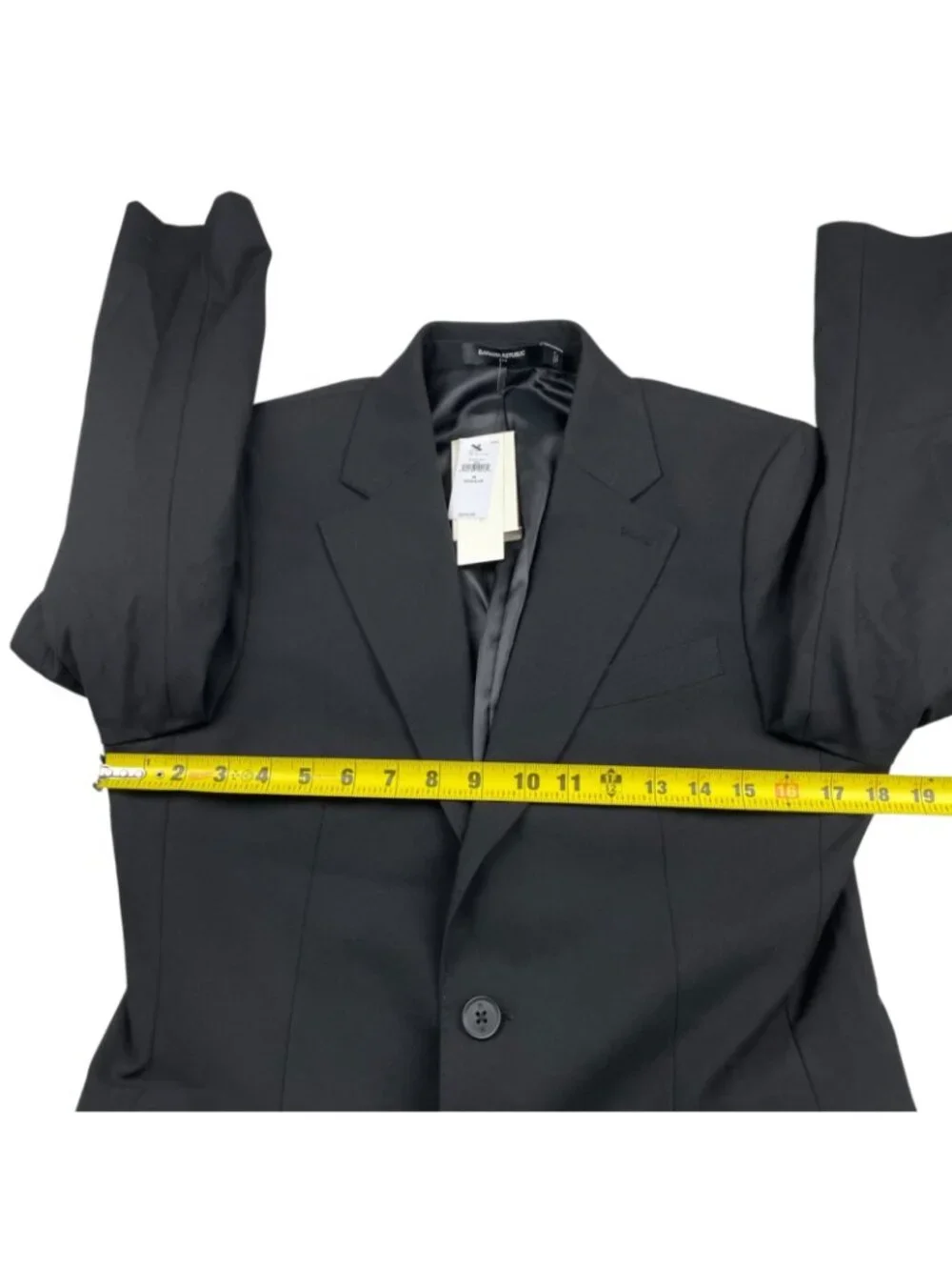 NEW Banana Republic Men’s Performance Tailored Fit 2-Button Blazer Black • 36R